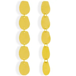 Handmade Gold Plated Silver Long Boho Earrings