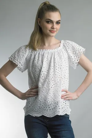 Off The Shoulder Eye-Lit Top